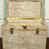 Wooden box & old brass 3 levels