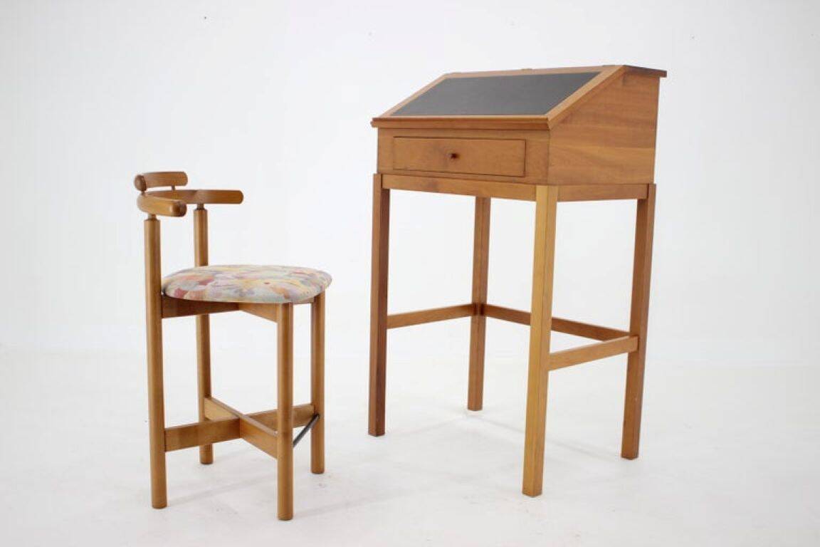 Danish Mahogany Writing Desk and High Chair by Rud Thygesen & Johnny Sørensen