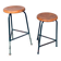 Set of Industrial Green Tripod Stool Set, Belgium, 1950s