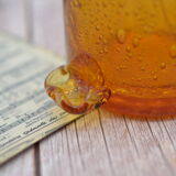 Champagne decanter/Champagne soup in blown glass