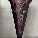A purple vase, very discreetly gilded, Russian art deco style