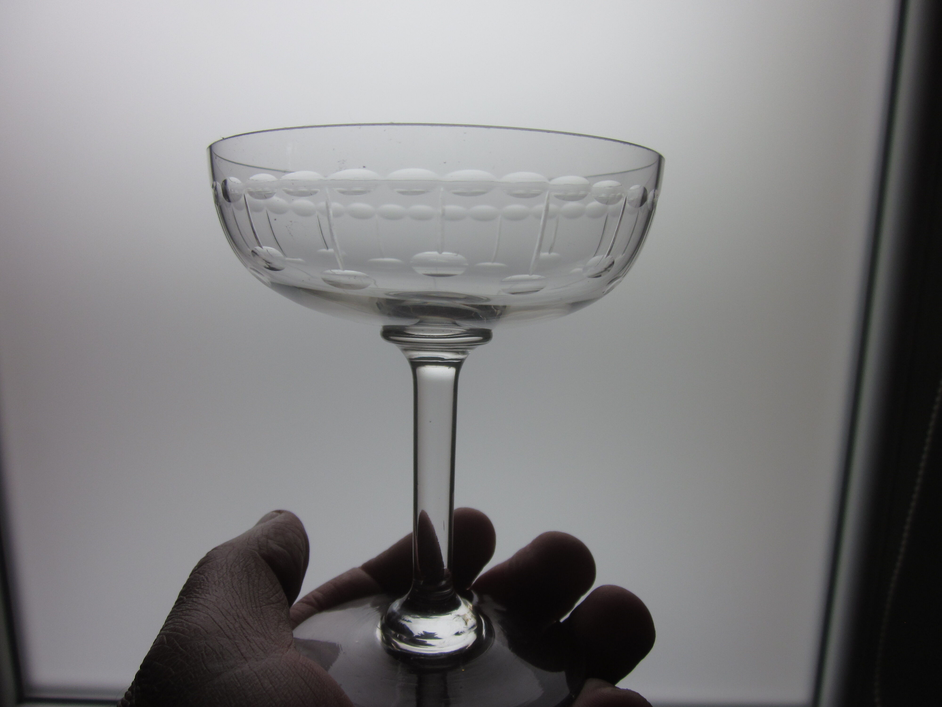 5 antique champagne cups