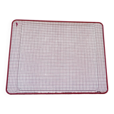 Rectangular tray in red metal mesh 1980