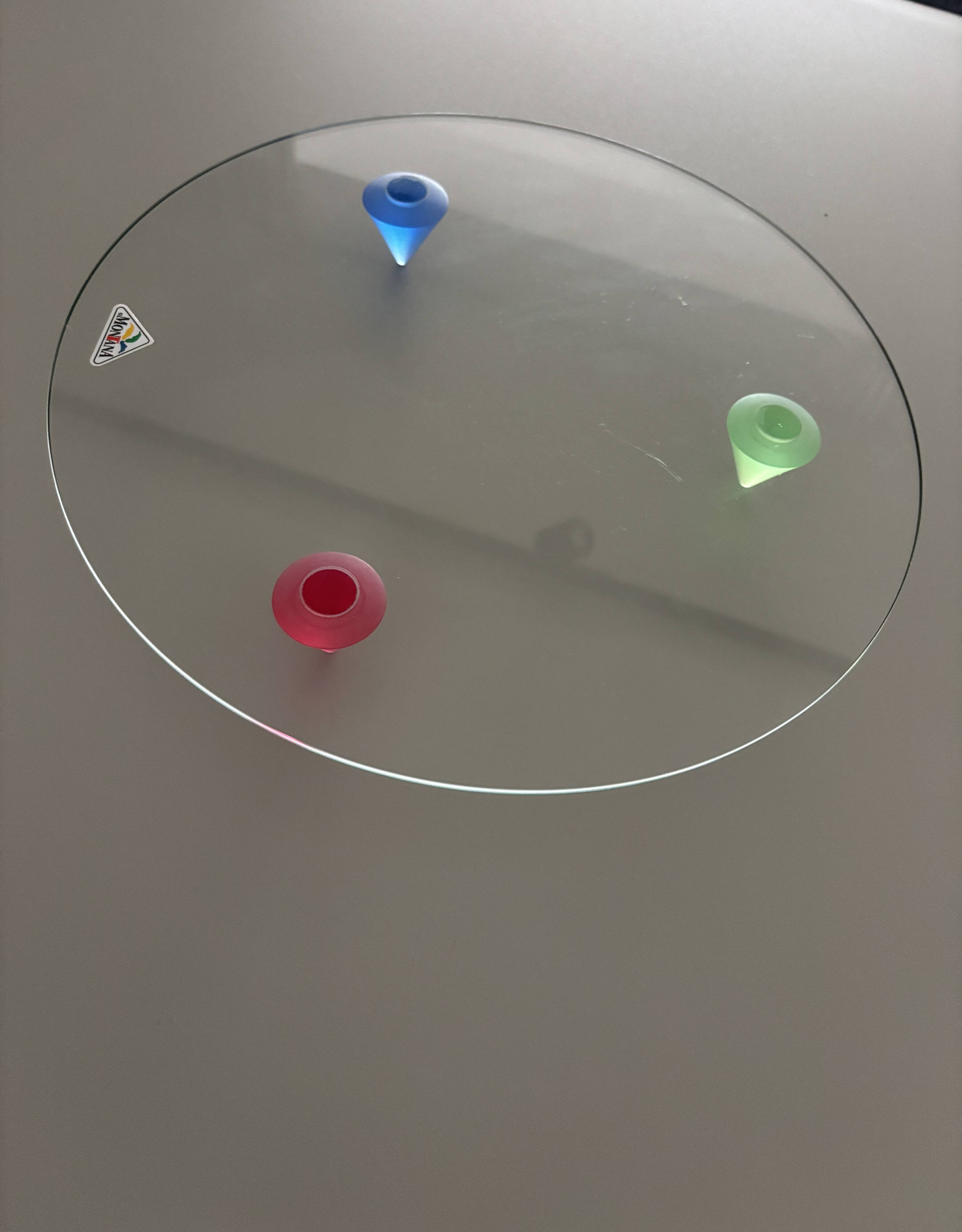 Memphis glass table centrepiece – Montana, 1980s