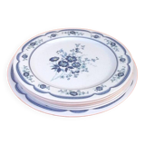 6 assiettes plates / 1 plat de service   décor floral