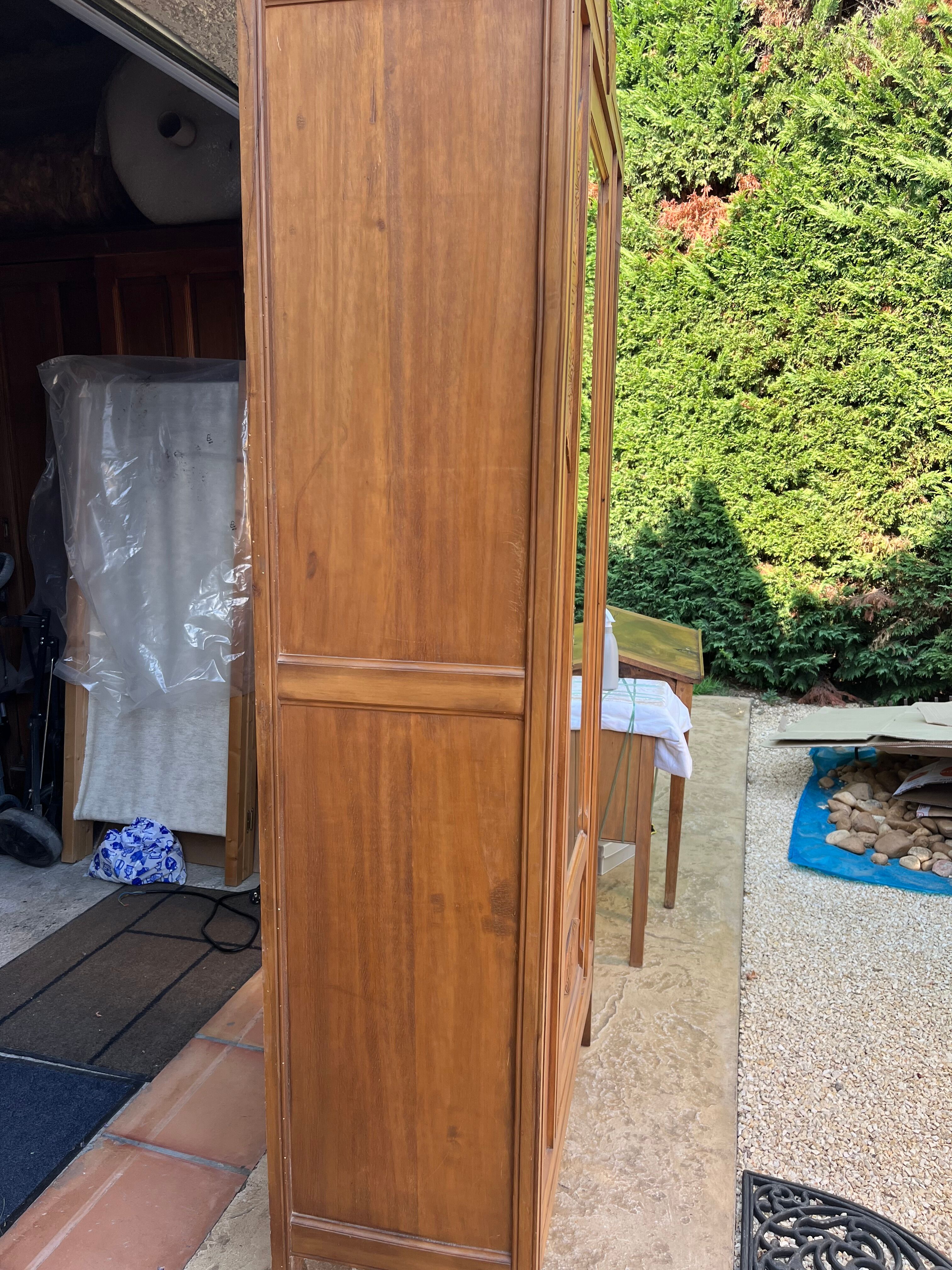 Art deco wardrobe and bedside table