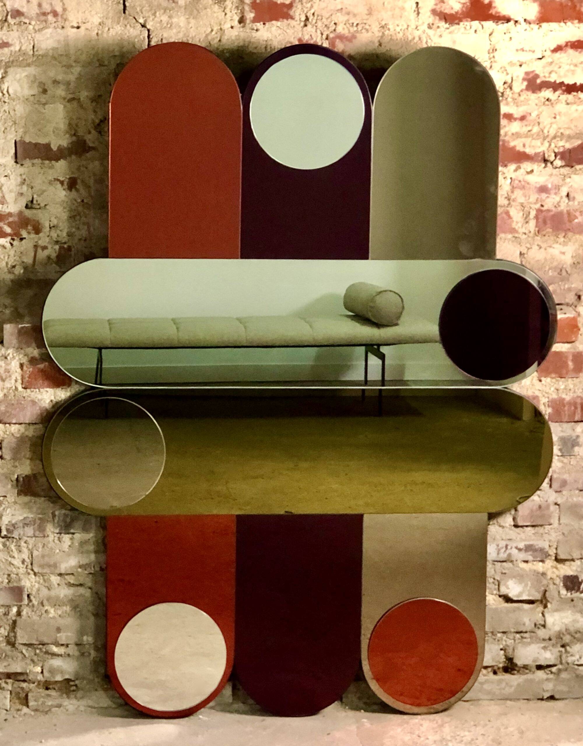 Smoked glass circus mirror 1994's