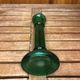 Series of 6 old vintage green bubble molded glass candlesticks #a529