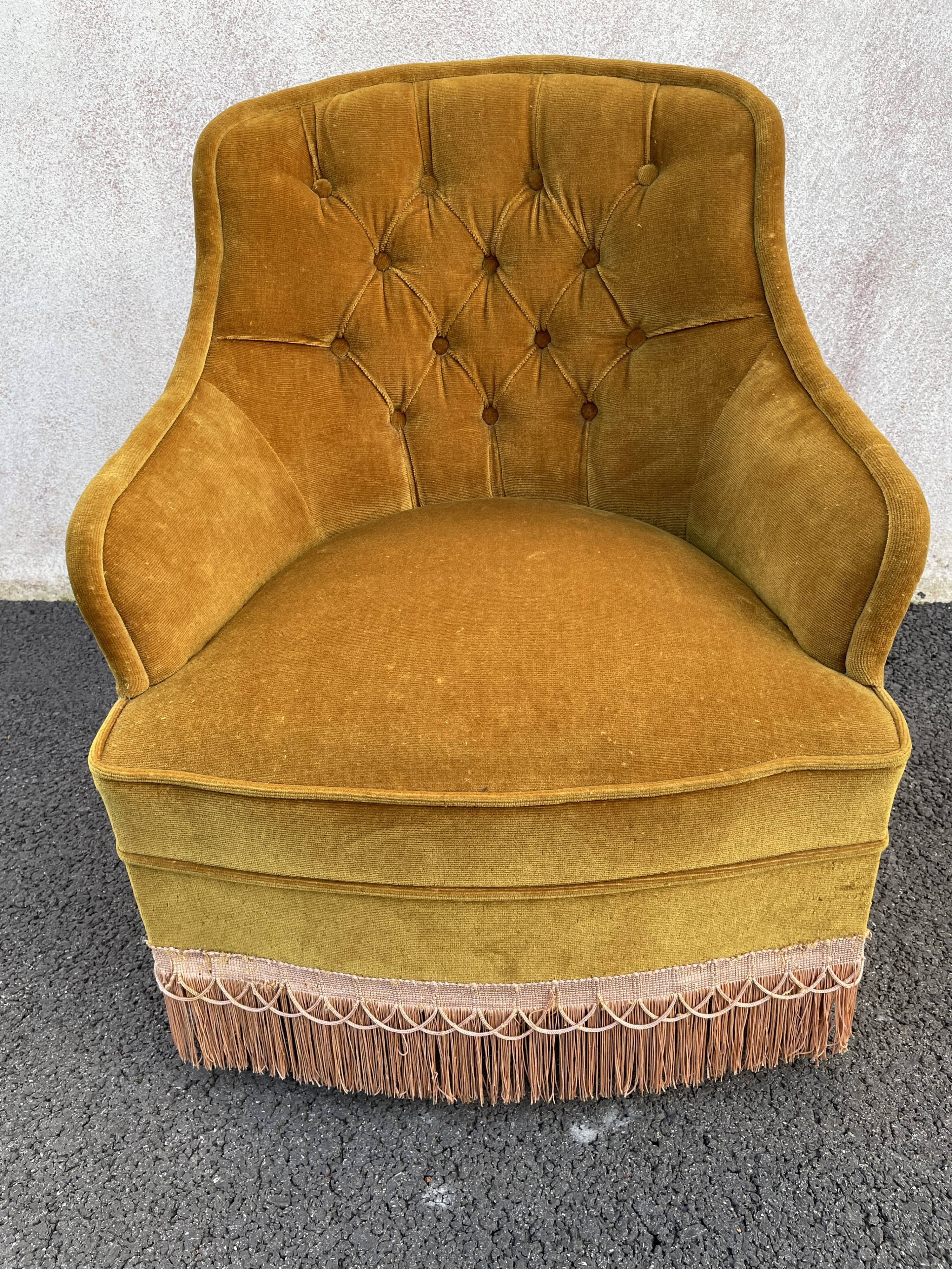 Padded golden yellow velvet toad