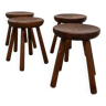 4 hammered brutalist stools