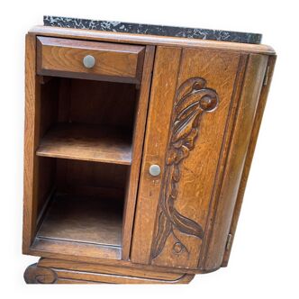 Table de nuit vintage marbre