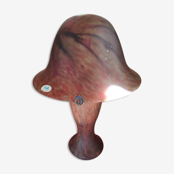 Lampe champignon pâte de verre