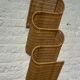 Wicker wall-mounted newspaper holder, France 1960's