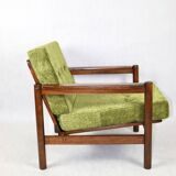 Vintage armchair in green olive, 1970s