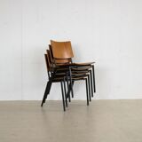 Set of 10 industrial chairs