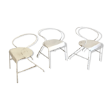 White metal chairs