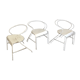 White metal chairs