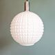 Vintage textured white opaline pendant light, 1960s-70s