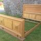 Art Deco bed in solid oak 190x142cm