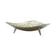 Vintage plated plate on leaf-shaped legs, silver-plated, Germany, 1970s.