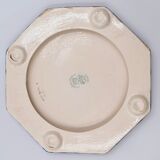 A flat bottom and two enamel bottle bottoms of Longwy