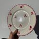 4 assiettes anciennes fleurs Luneville