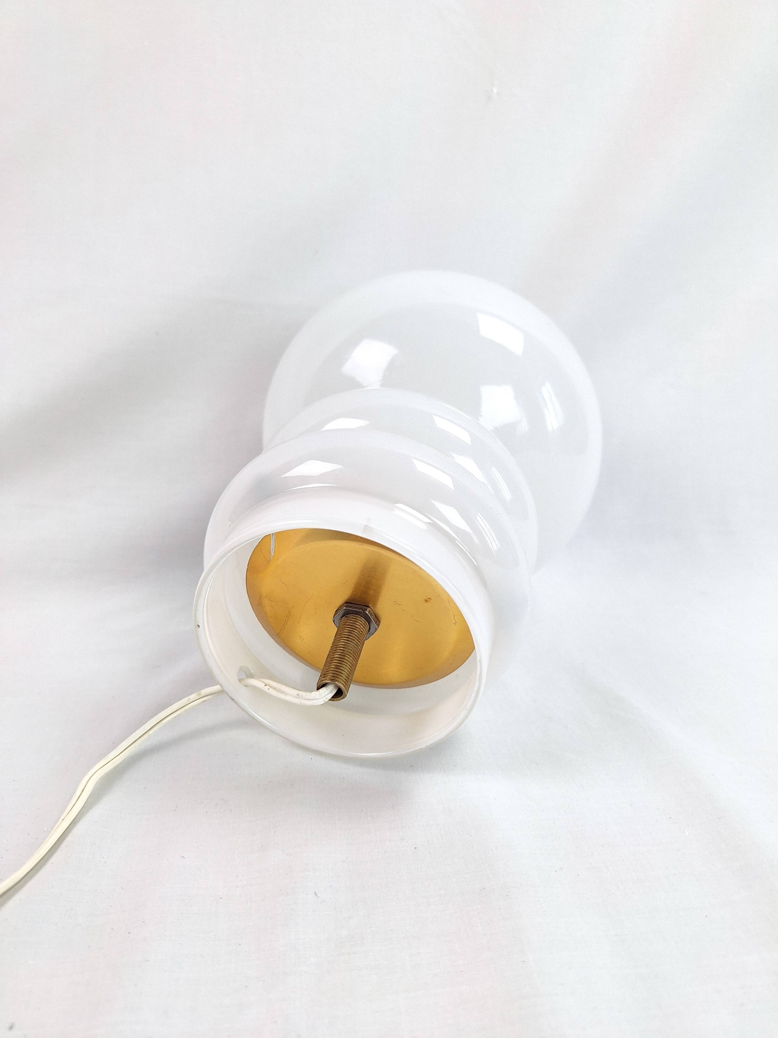 Lampe verre 70s vintage space age art déco