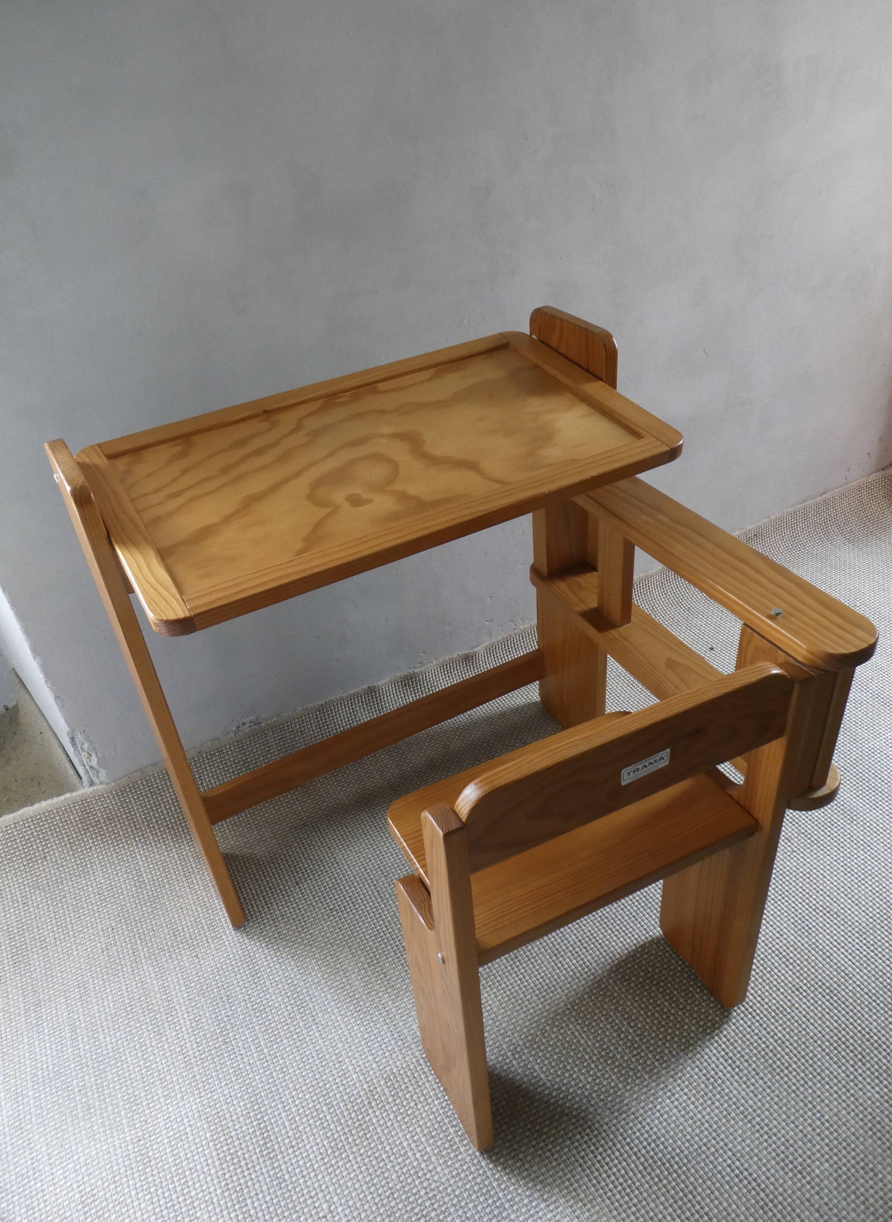 Folding children's desk from the Trama brand, 1980s