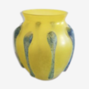 Colorful glass vase