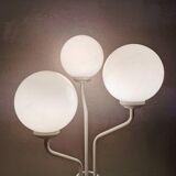 Vintage 80s white metal table lamp