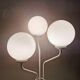 Vintage 80s white metal table lamp