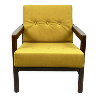 Vintage Armchair in Yellow Olive, 1970s