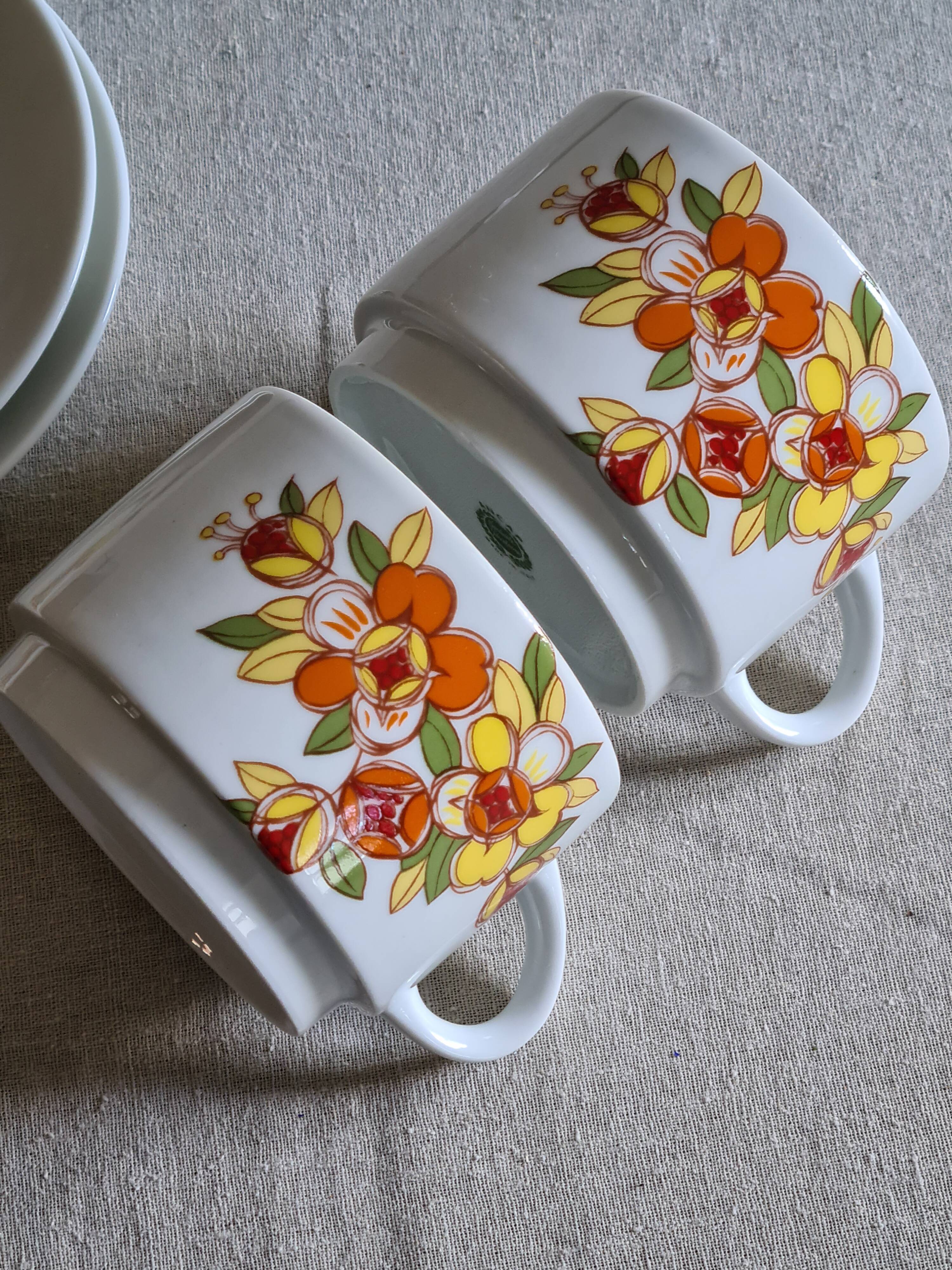 Vintage porcelain breakfast service