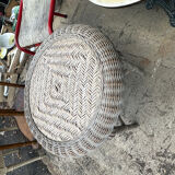 Rattan side table