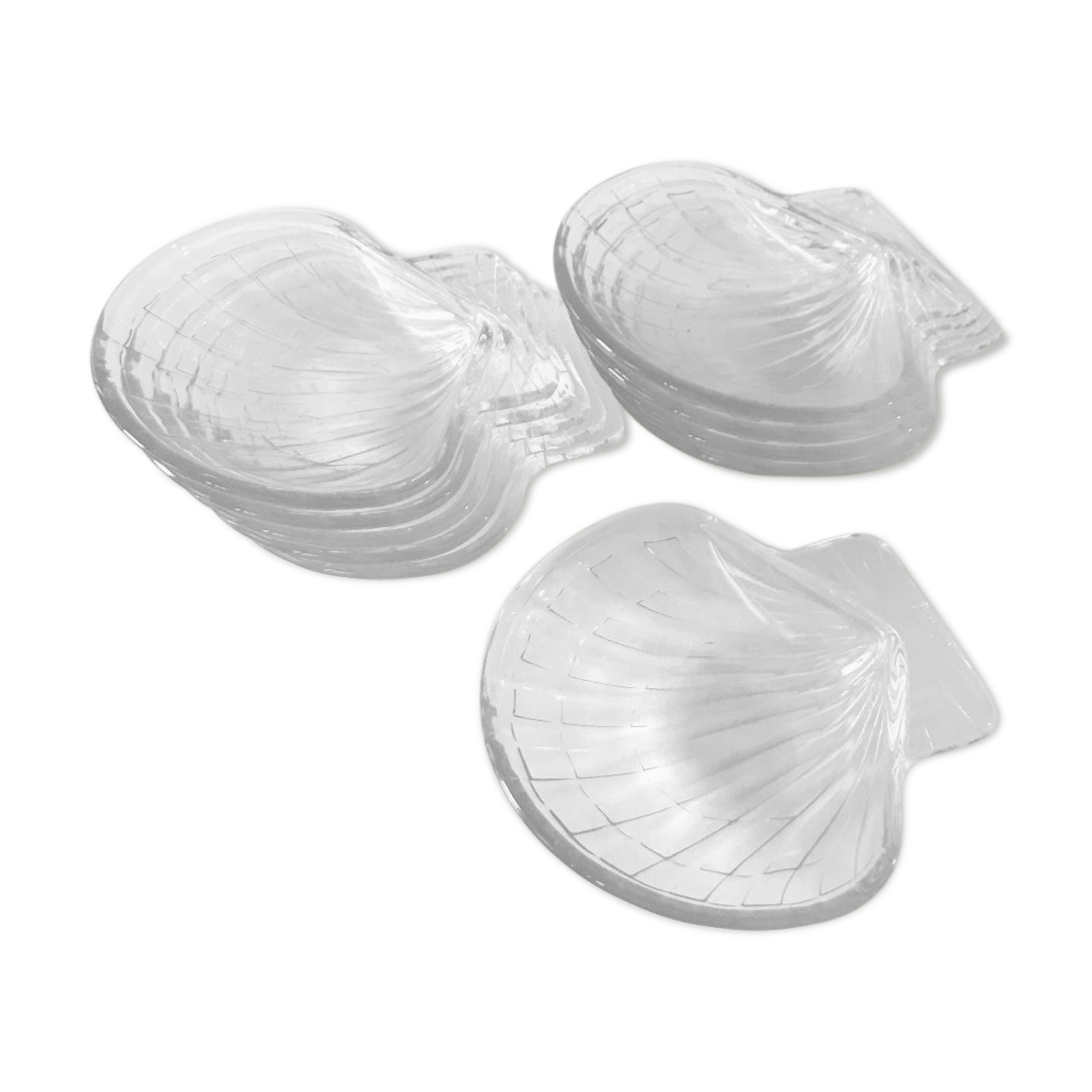 batch of 10 glass shells