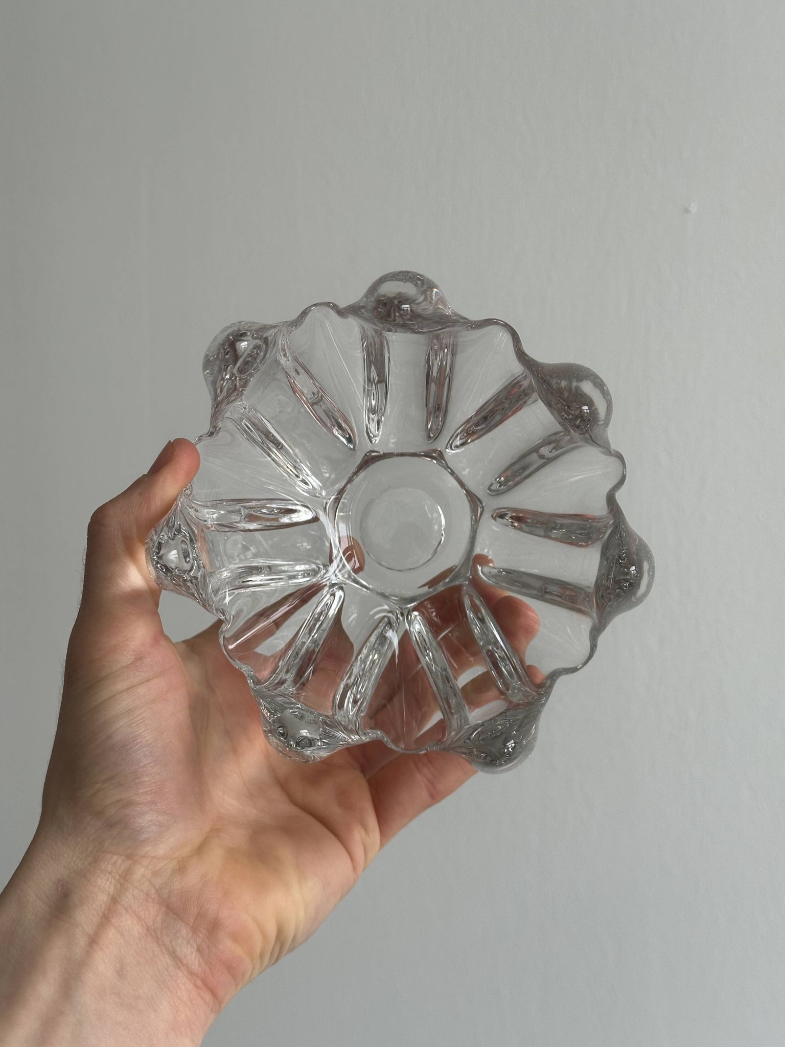 Coupe, vide-poche en verre ouraline vintage