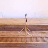 Double planter in wicker and rattan