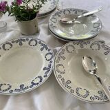 Set of 10 Nuneville flat and soup plates from 1890