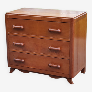 Vintage chest of drawers from the 50s solid oak 3 drawers