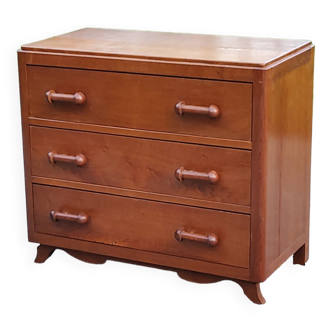 Vintage chest of drawers from the 50s solid oak 3 drawers