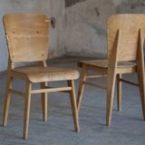 2 chaises Tout-bois attribué à Vauconsant 1941