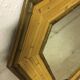 Octagonal bamboo mirror