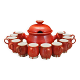 Ceramic punch set, Danish design, 1960s, production: Denmark