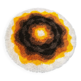 Vintage round psychedelic rug