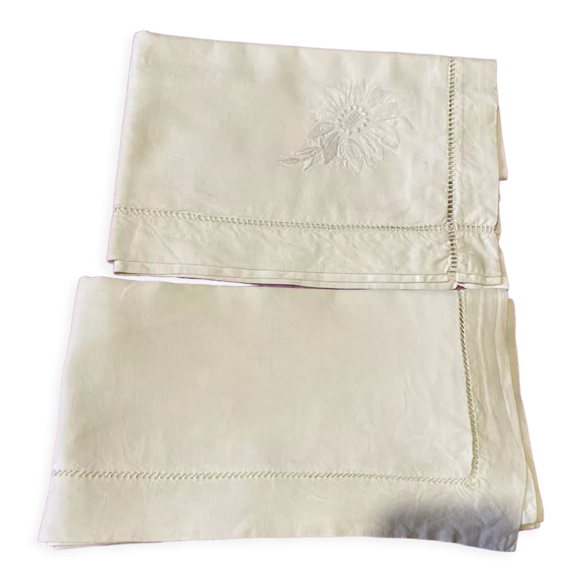 Set of two linen pillowcases