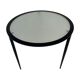 Vintage side table 80s metal and glass