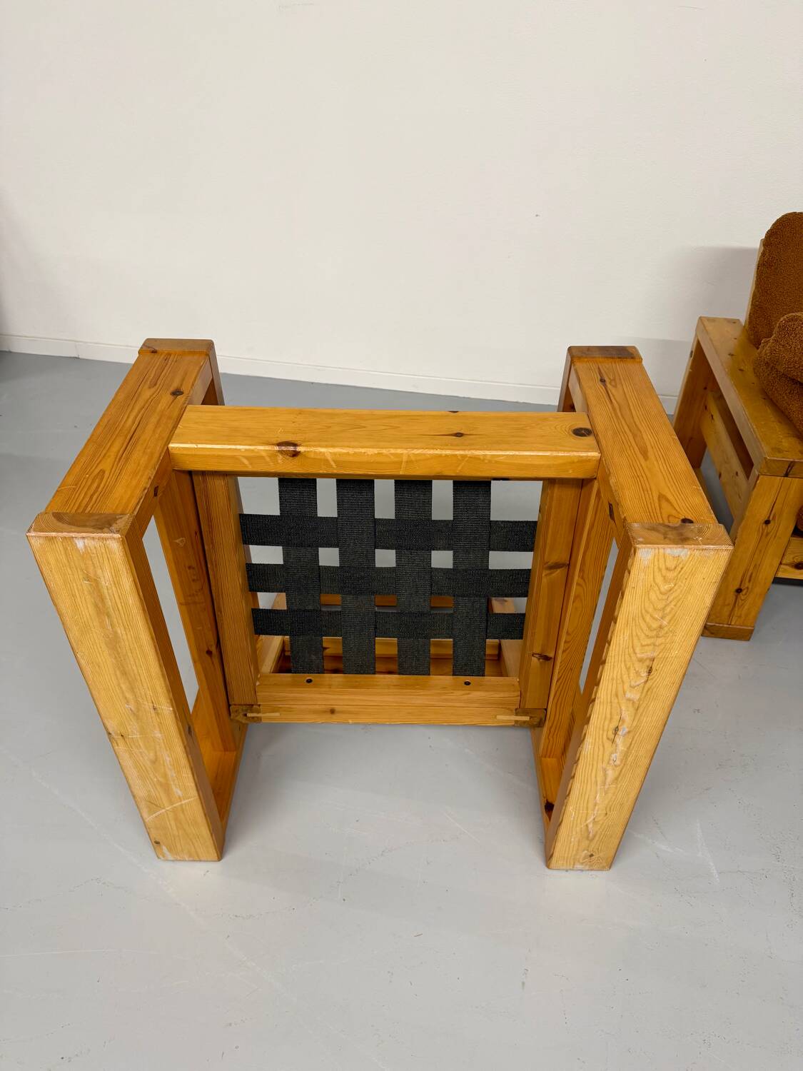 Set of 2 Swedish design pine armchairs by Roland Wilhelmsson, 1970s