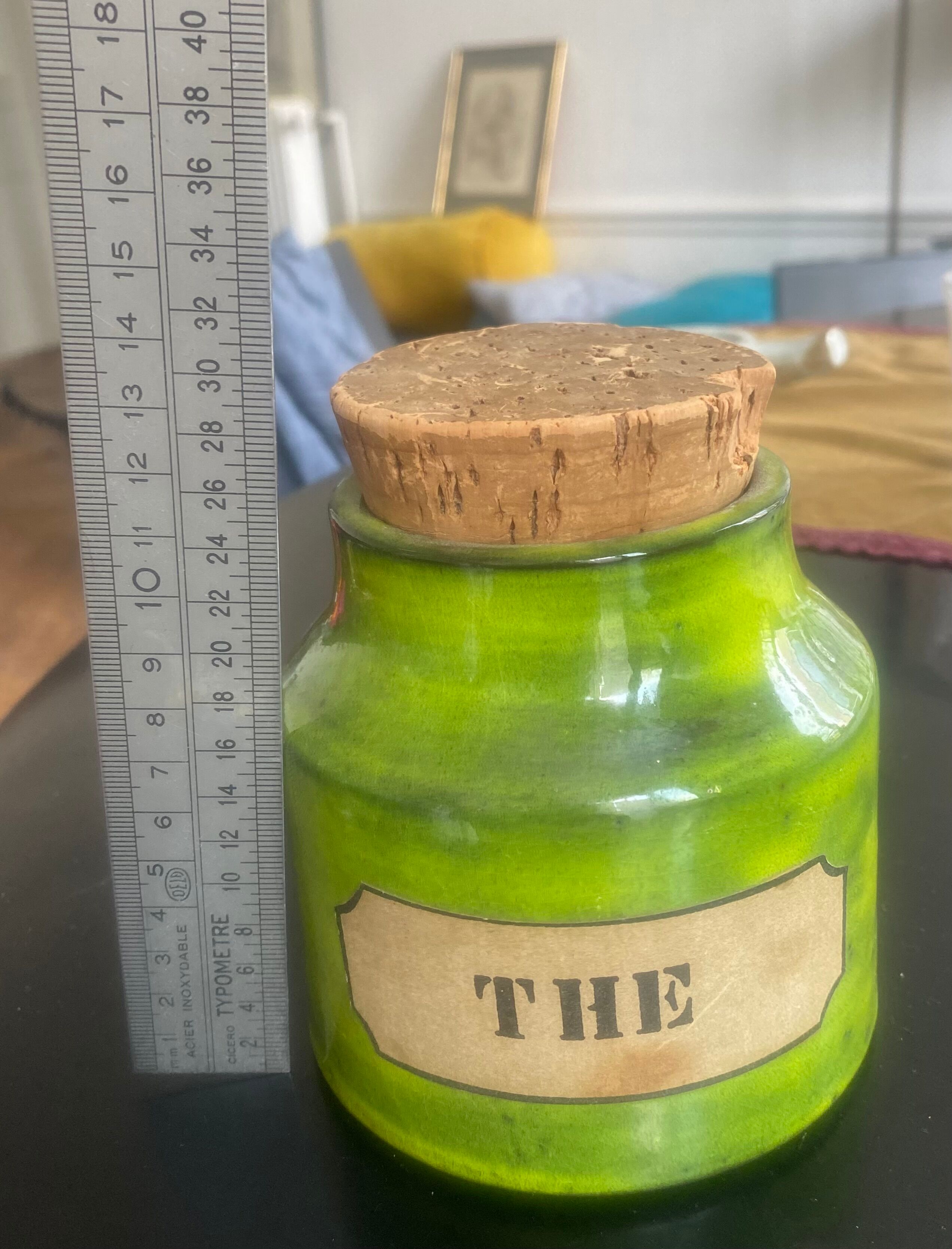 Mado Jolain's tea pot in green glazed ceramic
