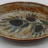 Ravier with pyrite stoneware thistles