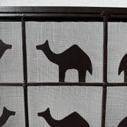 Wrought iron fireplace screen Les Marolles 1950